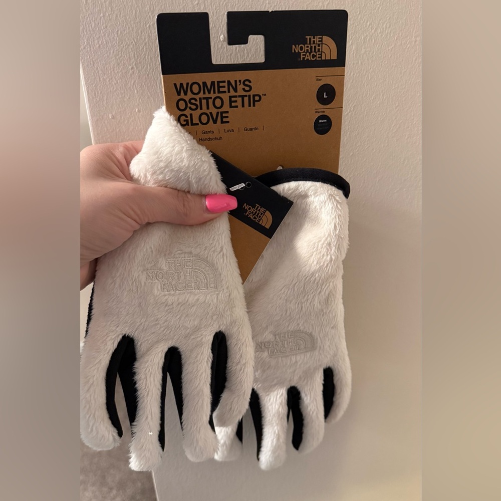 The North Face Women's Osito Etip Glove - Size Large - White Dune Color - NWT